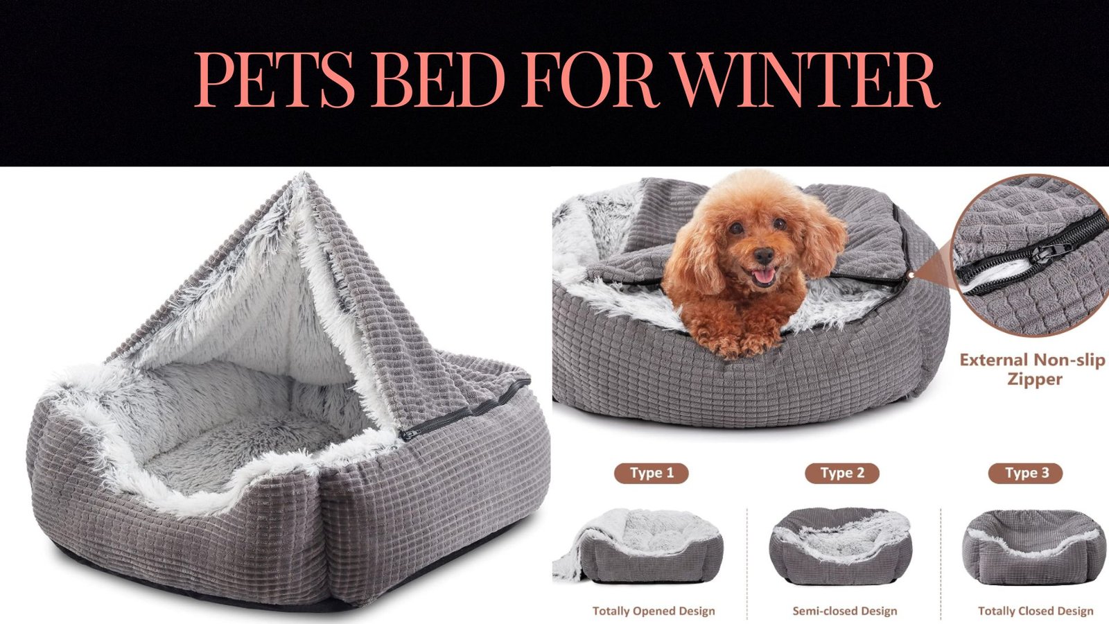 Image of pets' bed for warming during winter